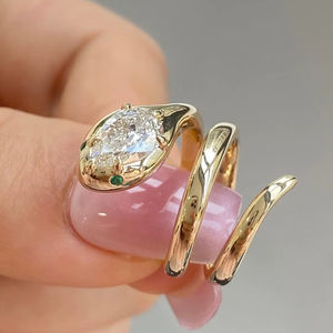 Trending 1 Carat Zircon Pear Cut IGI Certified Engagement Wedding <b>Ring</b> <b>Band</b> 14k Rose Gold Rhodium Plated Prong Setting Jewelry - Product Image 1