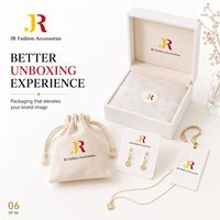 Emballages de bijoux personnalisés, emballages de luxe pour bijoux avec boîte, carte et pochette pour les marques de bijoux à étiquette privée