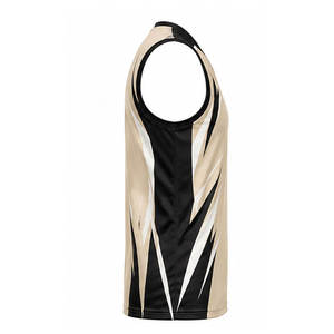 Maillot de basket sans manches noir pour homme, col en V, respirant, anti-transpiration, en coton, coupe classique, toutes saisons, couleur unie, débardeur - Product Image 5