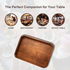 Bandeja Decorativa de Madera Moderna y Lujosa - Bandeja Rectangular de Metal para Servir en la Cocina y el Baño, Decoración de Alta Gama para el Hogar - Product Image 4