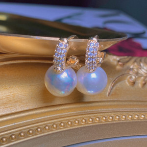 Pendientes de Perlas de Agua Dulce de Estilo Retro Francés, Diseño de Pájaro Pequeño, Joyería de Perlas Naturales de Lujo Ligero - Product Image 1