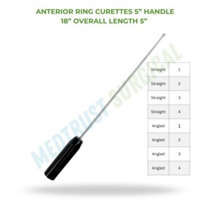 Anterior Ring Curettes 18 Inch Neuro Spine Surgery <b>Instrument</b> Surgical Bone Curette Tool - Product Image 2