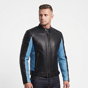 Men's Leather Race <b>Jacket</b> Men Waist Belt Leather <b>Biker</b> <b>Jackets</b> Mens Leather Zip Up Motorcycle <b>Jacket</b> Stand Collar Leather <b>Jacket</b> - Product Image 1