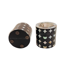 Brûleur d'encens en bois de luxe avec incrustation de nacre et os, motif lune et étoile, pour Bakhoor Mubkhara, avec brûleurs magnétiques - Product Image 6