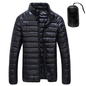 Chaqueta de lona acolchada de invierno, color sólido, cortavientos, cálida, transpirable, con cremallera, estilo urbano, marca privada - Product Image 4