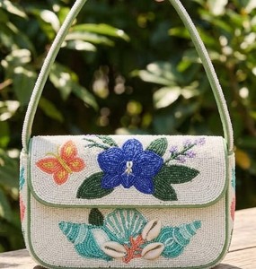 Bolso de Hombro con Solapa Bordado a Mano con Cuentas y Flores, Hecho a Medida, para Mujer, Ideal para Fiestas Nocturnas, Venta al por Mayor - Product Image 4