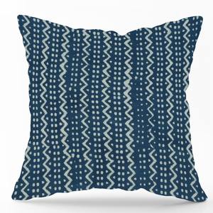 Funda de Cojín con Estampado Tradicional Indigo, Funda de Almohada Decorativa Étnica de Algodón para Sofá, Proveedor Mayorista - Product Image 1