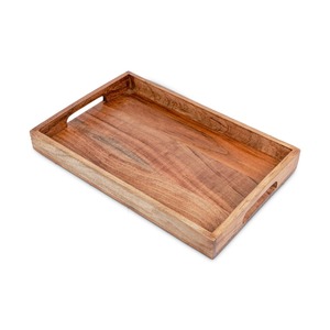 Premium Wooden Serving <b>Tray</b> Elegant Decorative <b>Tray</b> for Kitchen Dining Table Tea Coffee <b>Snacks</b> Serving Home Decor and GiftingUse - Product Image 1