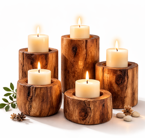 Portavelas de Madera Premium para Bodas, Eventos Festivos, Fiestas y Regalos, Portavelas Moderno Personalizado para Decoración del Hogar y Mesa - Product Image 1