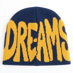 Bonnet d'hiver jacquard épais personnalisé en acrylique doux avec lettres imprimées pour le ski - Product Image 2
