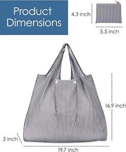 Bolsas de Compras Personalizadas con Diseño de Letras, 100% Algodón de Alta Calidad, Bolsas Reutilizables Grandes con Asa Superior, Logotipo Roziv Sports, para Uso Diario - Product Image 3