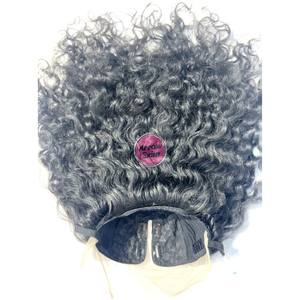 Perruques bouclées en cheveux humains naturels indiens Remy, partie en T, densité 180 %, sans colle - Product Image 2