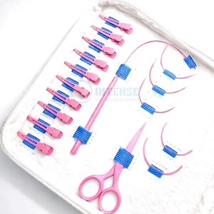 Professional Hair Extension Tools Kit Baby Pink Stainless Steel <b>Tape</b> In Press Plier & <b>Micro</b> Beads Opener Set - Product Image 3