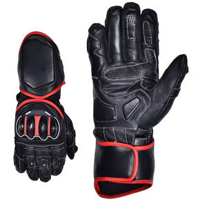 Gants de moto pour hommes les plus vendus, matériau de haute qualité avec motif uni, gants de moto pour hommes en cuir véritable - Product Image 4