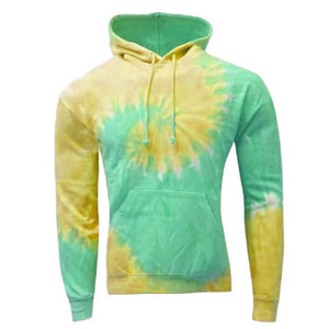 Sweat-shirt à capuche tie-dye élégant pour homme, confortable, à manches longues, avec tissu de qualité supérieure, poche kangourou avant et ourlet côtelé - Product Image 4