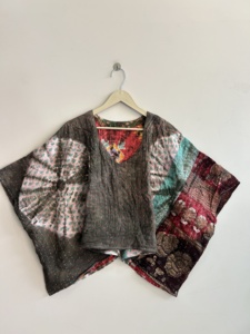 Women Casual Handmade Top Blouse Plus Size Kantha Top Tie Dye Oversized Tank Top - Product Image 3
