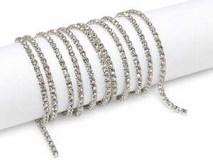 Chaîne de strass en cristal ARIANA 3MM à 4 griffes, 10 facettes, coupe carrée, pour couture et DIY de vêtements - Product Image 2