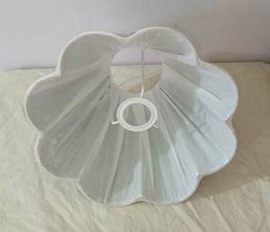 Hot Sale Handmade Scalloped Bottom Tapper Cone Lampshades Pink Linen Anna Fabric E27 Fittings Customized Iron Wire <b>Frame</b> - Product Image 3