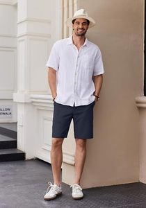 Pantalones Cortos Chino Premium para Hombre, Ropa Casual de Verano, Pantalones Cortos Chino Elásticos para Hombre, Estilo Casual Elegante, Logotipo Personalizado, Pantalones Cortos de Golf para Hombre - Product Image 4