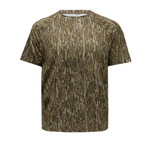 T-shirt camouflage à manches courtes pour homme, coupe classique, séchage rapide, respirant, tricoté, 100% coton, col rond, style décontracté, couleurs personnalisées - Product Image 5
