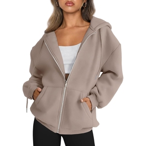 Plus Size Oversized <b>Women's</b> Eco-Friendly Winter <b>Hoodies</b> Front Option <b>Slogan</b> Print Drop Shoulder Long Sleeve Zipper Casual - Product Image 1