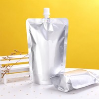 Pochette souple en aluminium de voyage 50ml 100ml 150ml avec bec verseur, sac portable pour liquides, idéal pour échantillons de cosmétiques, lotions et shampoings