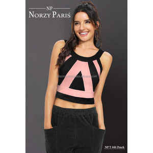 Casual sin mangas color bloque mujeres top rojo - Product Image 6