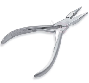 MAGMA BEAUTY Custom Logo Flat Curved Hair <b>Extension</b> Pliers with <b>Micro</b>-Beads Stainless Steel Tools for Commercial Use - Product Image 2