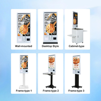 Kiosque de paiement tactile 27 pouces pour restaurant, commande de repas en libre-service, montage mural et sur pied en option, machine de libre-service