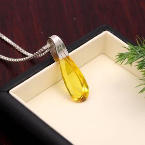 Colgante de Zafiro Amarillo de Ceilán Chapado en Oro, Collar de Plata de Ley 925, Piedra de Nacimiento de Septiembre, Regalo de Compromiso y Aniversario - Product Image 6