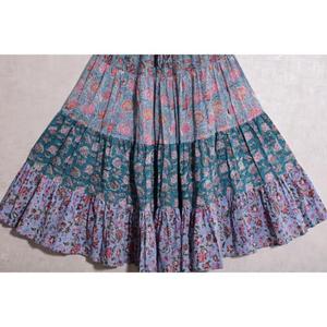 Cotton <b>Patchwork</b> Maxi <b>Skirt</b> Women Long Boho <b>Skirt</b> Handmade Indian Vintage Festival Gypsy Style - Product Image 4