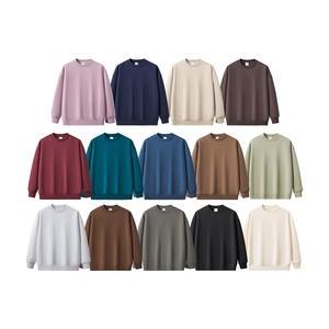 <b>Crewneck</b> Sweatshirt Winter Heavyweight 350GSM Cotton Fleece Men's Hoodies Sweatshirts Plain Colors for Custom Logo - Product Image 6