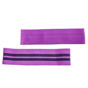 Purple Fabric Resistance Bands with Black Stripes for Exercise and Strength Training, Durable <b>Elastic</b> Workout Gear - Product Image 1