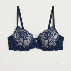 Sujetador Push-Up con Encaje y Aros para Mujer, Copa 3/4, Sexy, Floral, Tirantes Ajustables, Cierre en Y, Transpirable, Soporte Suave, OEM ODM - Product Image 2
