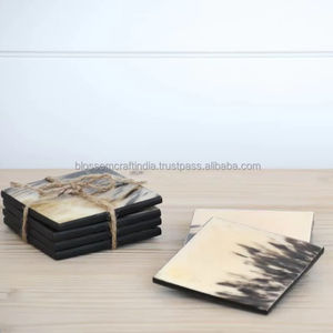 Juego de Posavasos de Cuerno Sostenible de Lujo, Fabricación Superior para Hoteles, Restaurantes, Bares, Cafeterías, Hogares, Decoración de Mesa, Protección - Product Image 3