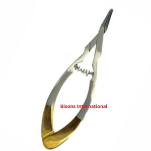 Pince à aiguilles pour piercing corporel en acier inoxydable chirurgical BISONS, pour piercing du nez, des oreilles et du nombril. - Product Image 3