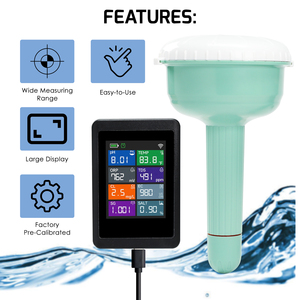 8 in 1 Tuya Smart Water Quality Monitor | 24/7 Remote Monitoring Water <b>Tester</b> for <b>pH</b>/EC/TDS,/Salt,/CL/ORP/S.G & Temp Test (OEM) - Product Image 3