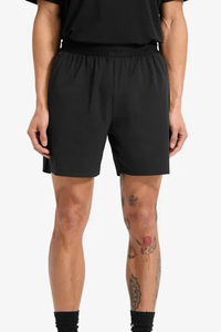 <b>Mens</b> <b>Black</b> Elastic Waist Casual <b>Shorts</b> with Side Pockets and Comfortable Relaxed Fit for Everyday Summer Wear - Product Image 3