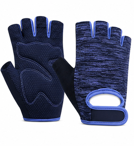 Wholesale Sports Fingerless Gloves Purple Black Breathable Non Slip Unisex Fitness Workout Sports Gloves training sports gloves - Product Image 3