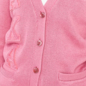 Women's Triple Pink Knit <b>Cardigan</b> Long Sleeve Button Front Sweater Elegant Casual Fashion Layering Outerwear Custom Embroidery - Product Image 6