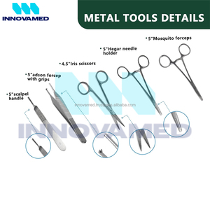 Pre-Cut Wound Pad Logo Tools High Quality Materials Autoclavable & Reusable Student Suture Kit Medical Training Kits Manual - Product Image 4