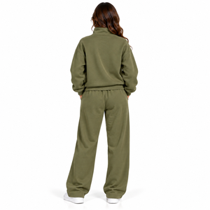 Conjunto de 2 Piezas con Logotipo Personalizado para Mujer, Ropa Deportiva Otoño-Invierno 2025, Sudadera con Capucha y Pantalones Anchos, Ropa Casual - Product Image 2