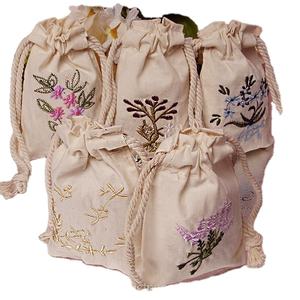 Bolsa con cordón de algodón de Calicó orgánico personalizable bolsa con cordón de muselina de algodón personalizable impresa con logotipo personalizable promocional - Product Image 1