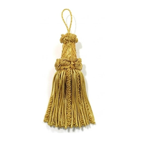 Borla de hilo metálico dorado y viscosa al por mayor, borla de hilo dorado antiguo para adornos - Product Image 4