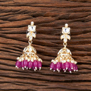 ต่างหูแบบแชนเดอเลียร์ Kanhai Jewels คุณภาพส่งออกออนไลน์ล่าสุด วัสดุทองเหลือง ชุบเมห์นดี รุ่น 113469 สำหรับผู้หญิง - Product Image 6