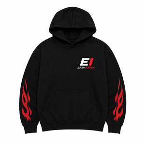 เสื้อฮู้ดสีดำแบบสั่งทำพิเศษพร้อมลายพิมพ์ DTF – เสื้อฮู้ดสตรีทแวร์ทรงโอเวอร์ไซส์ - Product Image 1