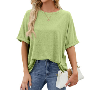 Wholesale 100% Cotton Women's T-Shirt Modern Fashionable Design with Floral Decoration High Quality Luxury <b>Tshirt</b> for Ladies - Product Image 4