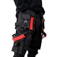 Pantalon cargo techwear pour homme, streetwear tactique, joggers hip hop, multi-poches, rubans, pantalon de jogging urbain cyberpunk, extérieur