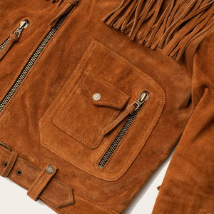 Chaudes tendances : Chaussons unisexe en cuir de vachette et toile non tissée, style cowboy avec franges et pompons, écologiques et imperméables pour l'hiver - Product Image 6