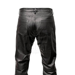 Pantalones de cuero para hombre, corte clásico, cuero genuino, diseño cómodo, perfectos para uso informal y formal. - Product Image 6